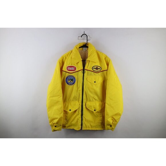 Vintage 60s Mens L Custom Designed Chaparral Racing Gumout Pennzoil Jacket USA
